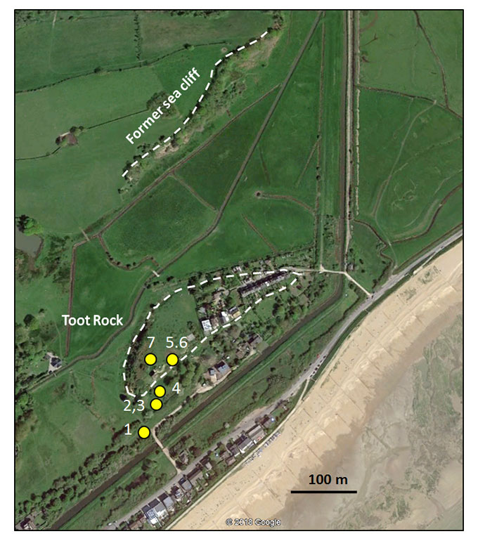 East Sussex Local Geological Sites - Toot Rock Aerial